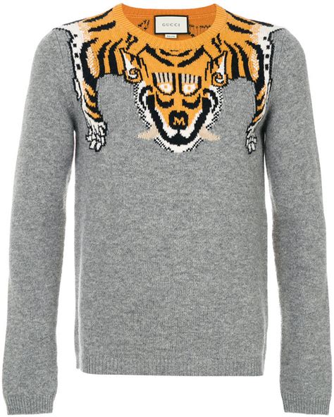 black gucci jumper|Gucci tiger sweater women.